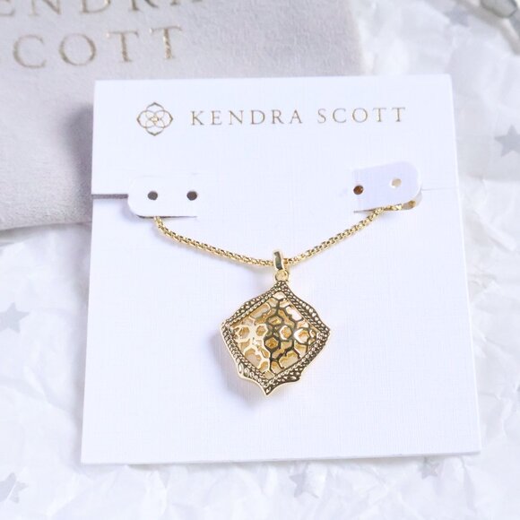 Kendra Scott Gold Long Necklace 🌼 Filigree Mix - Picture 1 of 2